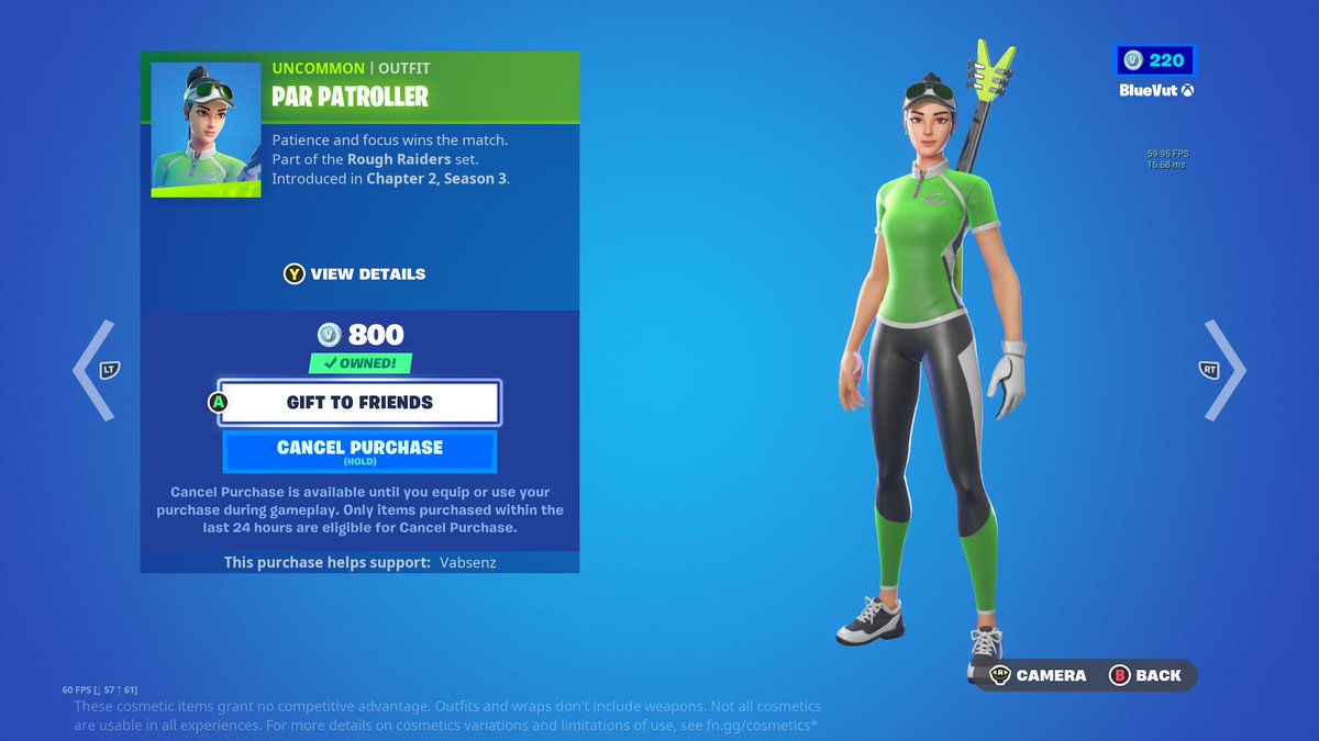 BlueVut's tweet photo. bought this skin ill use once and never use again with the best code ever "vabsenz" #vabsenz #absenzfam @vAbsenz  (now let my family go please) https://t.co/fZTasMbjJH
