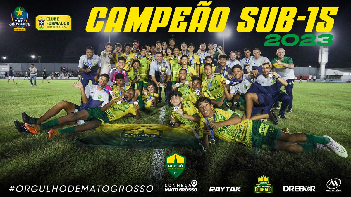 CuiabaEC's tweet photo. CUIABÁ ESPORTE CLUBE: CAMPEÃO MATO-GROSSENSE SUB-15 DE 2023🔰

Nasceste predestinado para ser um grande campeão 🏆🏆🏆 https://t.co/DqoV8WQo27