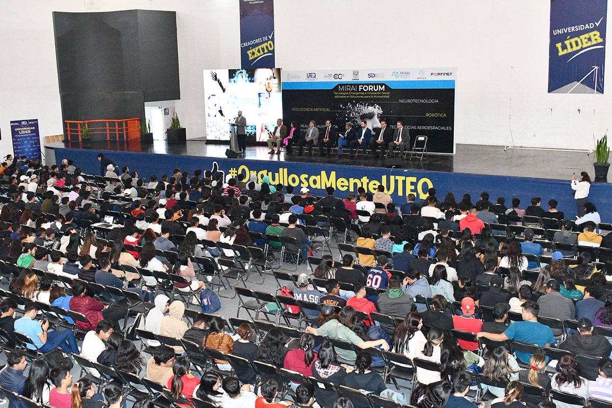 UTEQ_oficial's tweet photo. #ÚtimasNoticias
Somos sede del MIRAI FORUM en el que se llevan a cabo conferencias de tecnologías emergentes e innovación aplicadas a soluciones para la humanidad #AI #Robotics #VR #IoT #Neutech https://t.co/9wSaPkyCdC