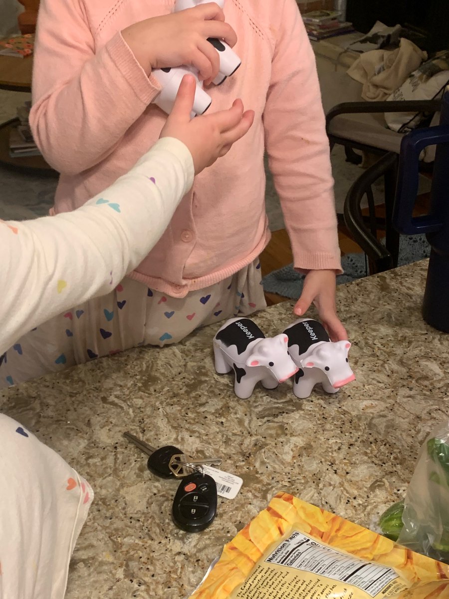 The kiddos loved all the swag I brought home, but those @keeper_hq cows have been the clear winner #QBConnect