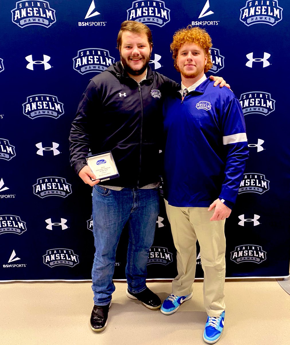 Blessed to be named <a href="/STAHawksFB/">Saint Anselm Football 🏈 #BCM</a> Offensive Lineman of the Year! Couldn’t be here without my brothers supporting me everyday. <a href="/Twalty148/">Thomas Walton</a>