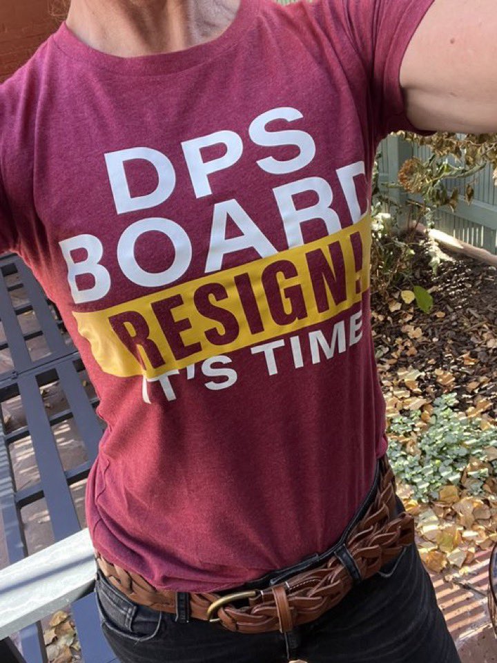 axooms's tweet image. Reports that @dps_k12 is refusing entrance to public Board meeting to anyone wearing a @ResignDPS T-Shirt. 

Slam dunk for any 1A Attorney. DPS on a mission to keep winless legal steak intact. #edcolo

@jessicaseaman @chrisvanderveen @allisonsherry @KellyDietz_7