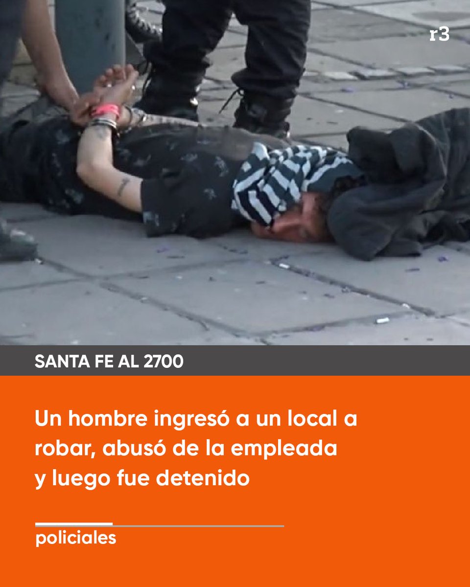 ⭕El aberrante hecho ocurrió en Santa Fe al 2700 y, gracias a las imágenes de las cámaras de vigilancia, policías que patrullaban la zona pudieron dar con el abusador.

Más información 👉 tinyurl.com/yofp8e92
#rosario3