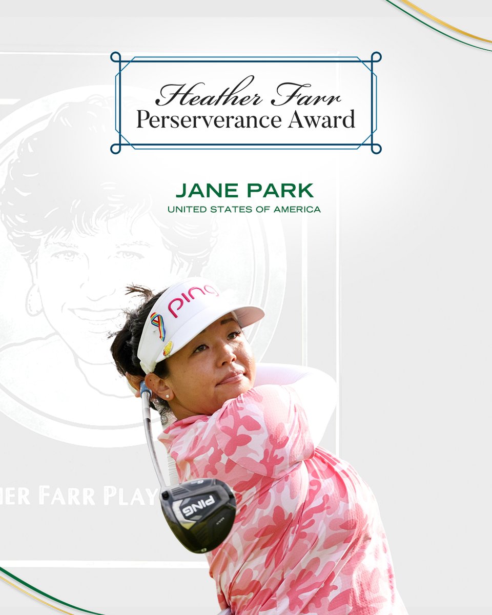 Jane Park receives the 2023 Heather Farr Perseverance Award, which honors a player who has showcased hard work, dedication, determination &amp; perseverance.