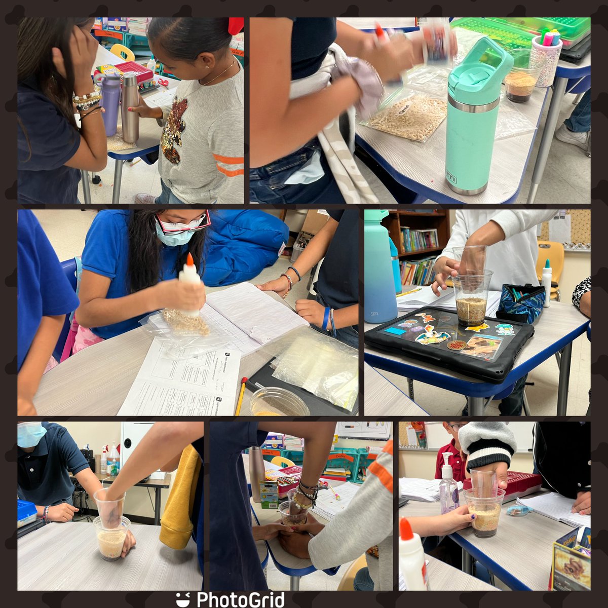 We finished up our festive and active day by learning about sedimentary 🪨 rocks and fossil fuels using different types of cereal. We even created hand signals to represent weathering, erosion and deposition. @AlarconElem #PeoplePassionPurpose #SanElichampions