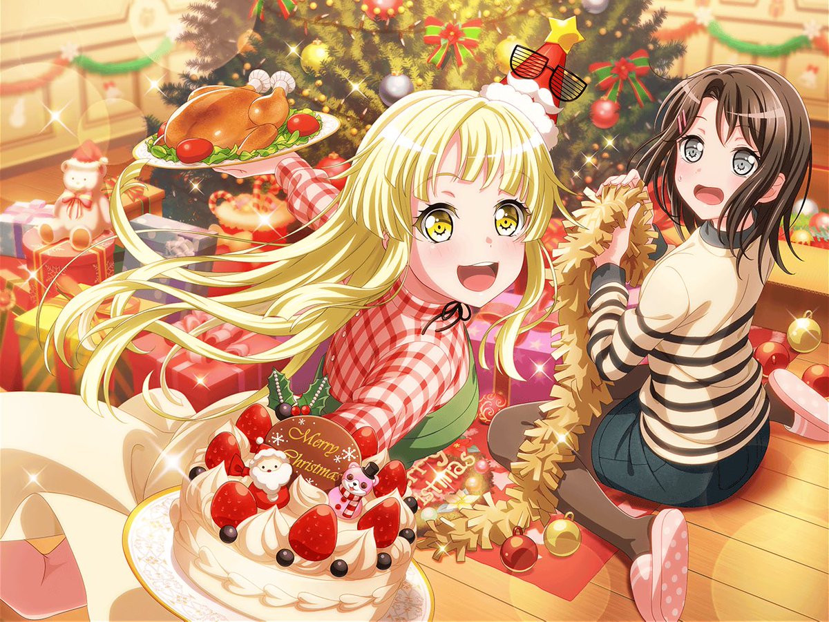 bandori rarepair otd is tomokoko! this ship consists of tomoe from afterglow and kokoro from hello happy world!! uplifting positive gfs that r the same in different fonts!