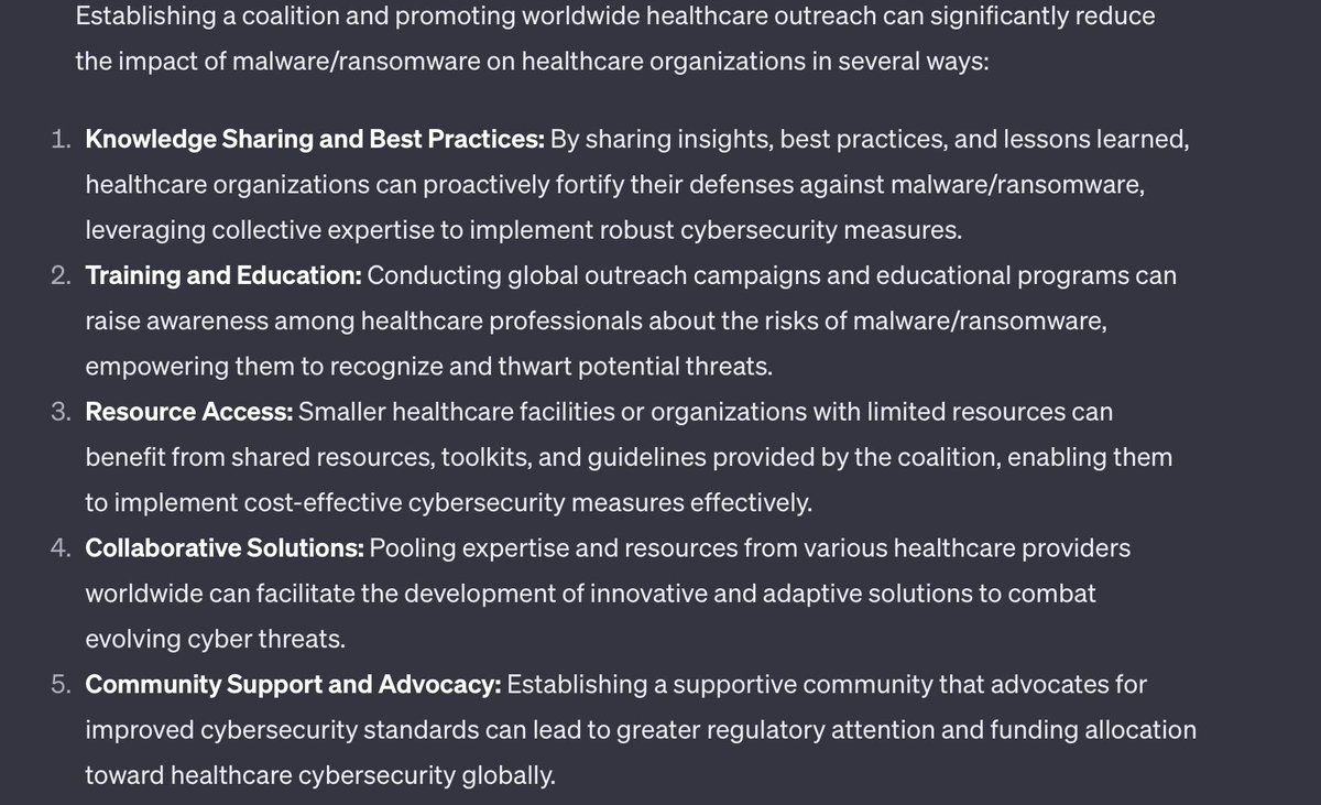 Batglitch's tweet photo. 💡 @H4ckManac after reading your report, I understand the importance of analyzing the data 📊📈. Here is how the coalition established with @McLarenHealth 🏥 will reduce the impact of ransomware on #healthcare organizations globally 🌎.
#stopblackcat🐈⬛
More #TAIStrategy ⬇️ https://t.co/Cf9yhHUikl