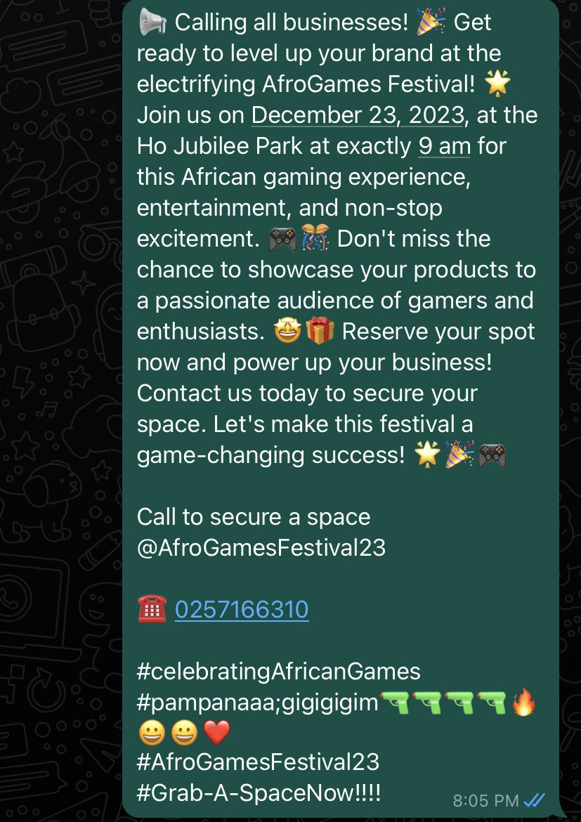 #AfroGamesFestival23 #CelebratingAfricanGames #pampanaagigigiggigim🔫🔫🔫😂😂😂❤️

Abena Korkor Strongman Enokay Jubilee House Sukuna cookie t Thomas Partey De Paul Mohbad efia Argentina Kojo Cue AWAKENER Prison East Legon #ExpiredProduct Messi #mtnpulse #KNUSTGraduation
