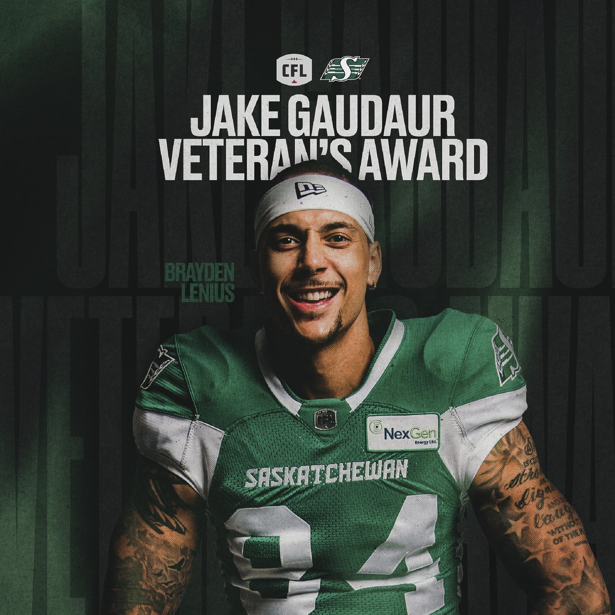 sskroughriders's tweet photo. Let's hear it for the boys! 👏

Brett Lauther and Brayden Lenius were recognized for their outstanding contributions in the community during the 2023 CFL Awards.

🏆 https://t.co/QzmezePr9E
🫡 @BraydenLenius
🫡 @brettlauther https://t.co/OesjEgWkey