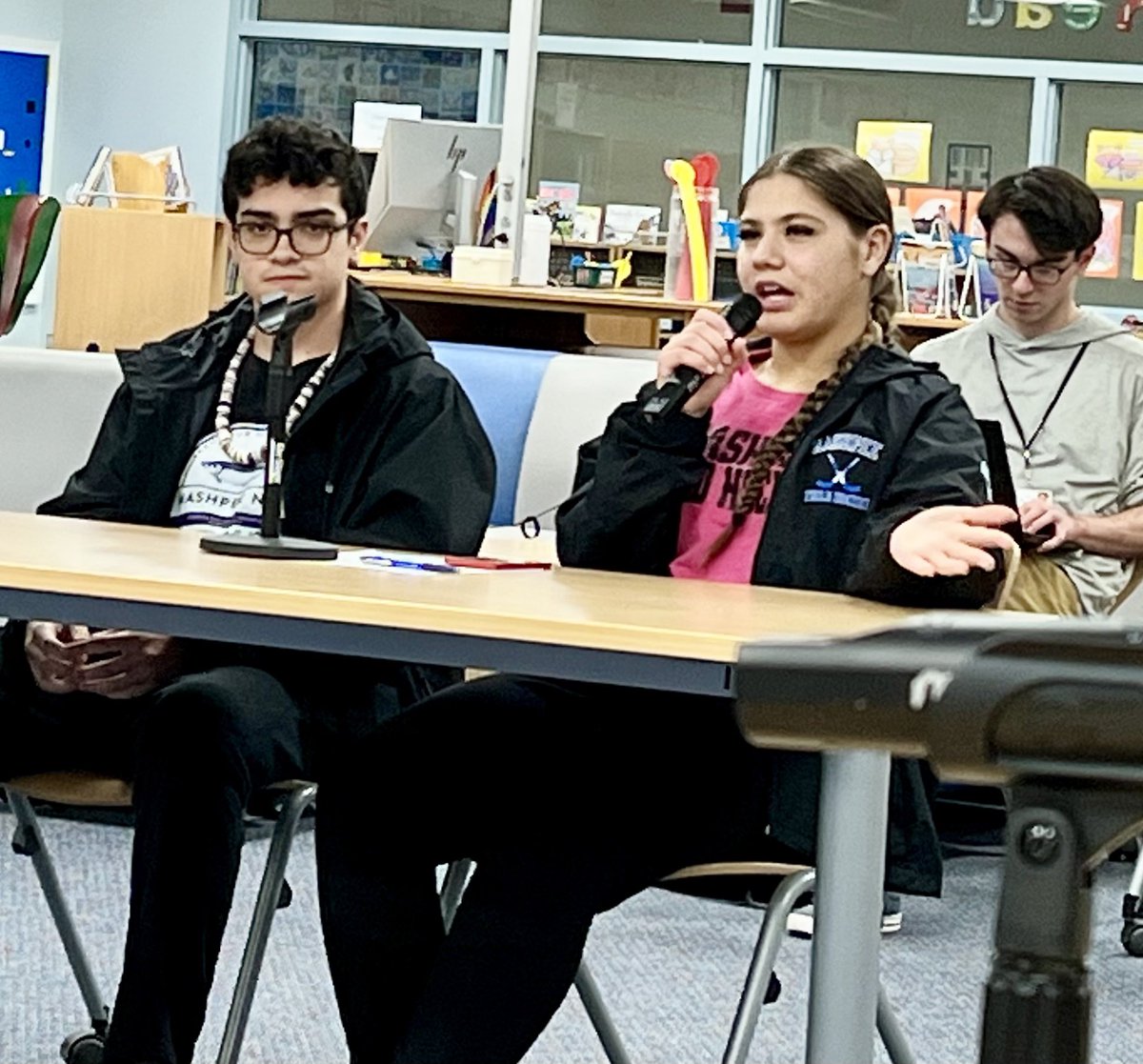 Patty DeBoer (@pdeboermps) on Twitter photo TY to Isaiah Peters + Jyrzie Alves, MMHS juniors + members of the #Mashpee Wampanoag Tribe for presenting to the school committee last night. They shared their leadership work to save the herring, on tribal sovereignty, and in developing a Rights of Nature Resolution.💜 <a href="/MWTribe/">Mashpee Wampanoag</a> TY to Isaiah Peters + Jyrzie Alves, MMHS juniors + members of the #Mashpee Wampanoag Tribe for presenting to the school committee last night. They shared their leadership work to save the herring, on tribal sovereignty, and in developing a Rights of Nature Resolution.💜 <a href="/MWTribe/">Mashpee Wampanoag</a>