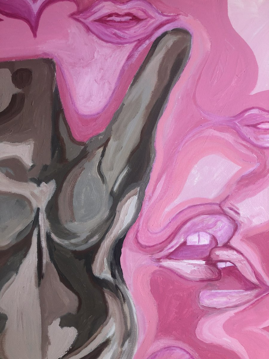 ‘Kiss me’
Acrylic on Canvas 
#art #StellsArt #femaleartist