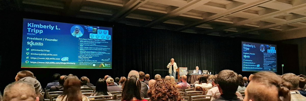 Great session by <a href="/KimberlyLTripp/">Kimberly L. Tripp</a> at #PASSDataSummit Thanks!  #alwayslearning
