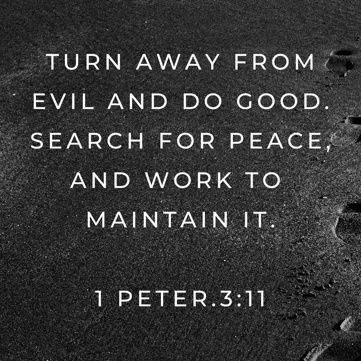 ChristCommittee's tweet image. Turn away from evil and do good. Search for peace, and work to 
maintain it.

(1 Peter.3:11)