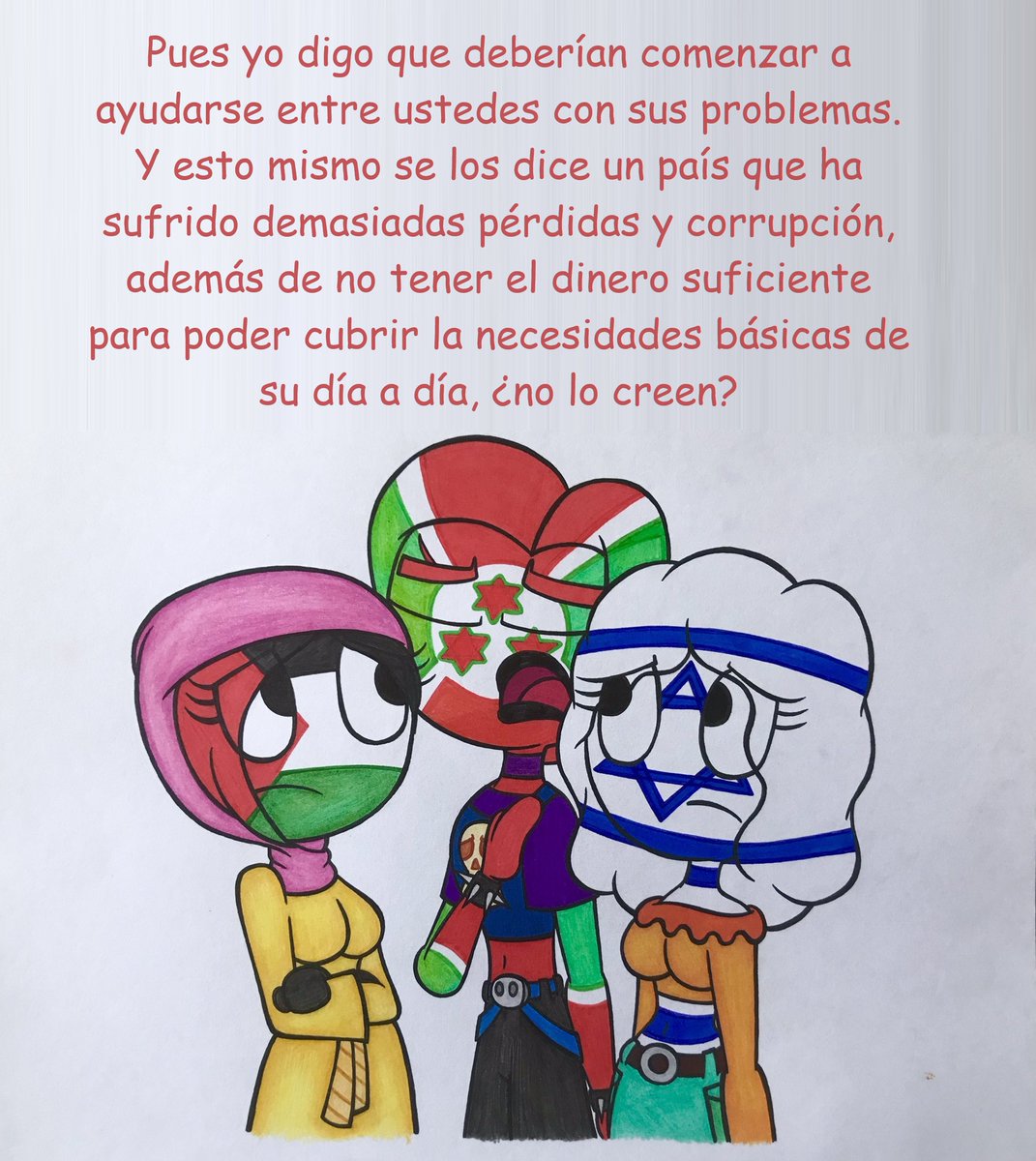 DragonicalLisa's tweet photo. ¡Saludos de último minuto! (2/2)
Francamente, solo uno de los personajes es el que está diciendo todos los diálogos, mientras los otros dos países se limitan a escuchar las palabras de su amigo.
Favor de comentar sobre que tanto les ha parecido este cómic.
#CountryHumansComics https://t.co/llAFmPrBrX