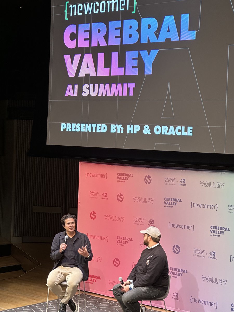 Thank you to @EricNewcomer for a great conversation Cerebral Valley AI Summit with our CEO @ChaseLochmiller! An amazing event bringing together some of the leading minds in #AI!