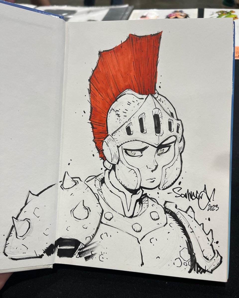 JonSommariva's tweet photo. Drawn inside Neverlanders hardcover. This is Justin. https://t.co/bEIOGCyj1D