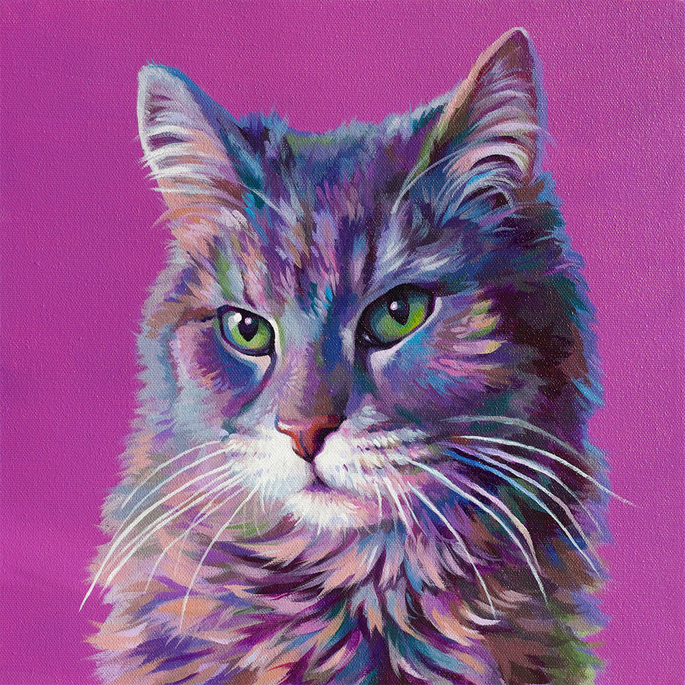 RobinGoodDesign's tweet photo. Chevy

I absolutely LOVE it when a client chooses a vivid background colour for their custom pet portrait. Her amazing green eyes complimented the purple so well.

💜💚 "the paining is gorgeous thank you so much!"

12" x 12" Original acrylic painting on stretched canvas. https://t.co/6sbJy7ko7D