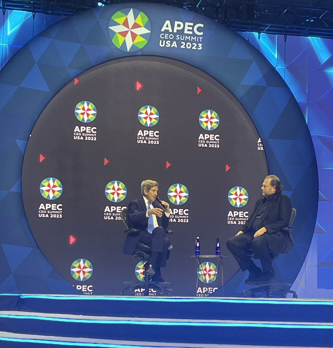 Our City is at the heart of what’s happening in AI, which is changing the world and transforming lives. It was amazing to kick off conversations at APEC about the future of AI from @laurenepowell, @sama, Chris Cox, James Minyaki, @benioff and John Kerry.