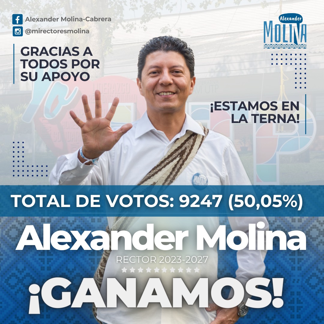 stivenvilla12_'s tweet photo. En una jornada histórica la UTP envió un mensaje claro a los integrantes del Consejo Superior: #MiRectorEsMolina 

¡Contamos con su respaldo!
@Gob_Risaralda  @infopresidencia @MinInter @Mineducacion  @ColombiaJoven  @MintrabajoCol  @FenalcoRis @petrogustavo @AuroraVergaraF1 https://t.co/E2ZYOog0tD