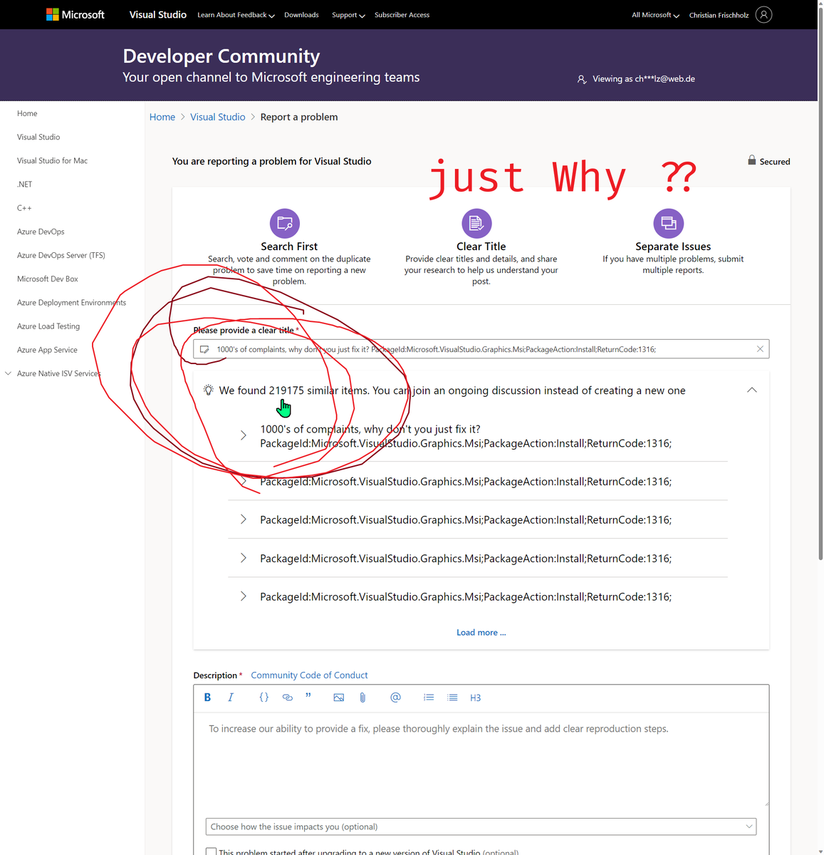 😞 <a href="/VisualStudio/">Visual Studio</a>  😿 ...