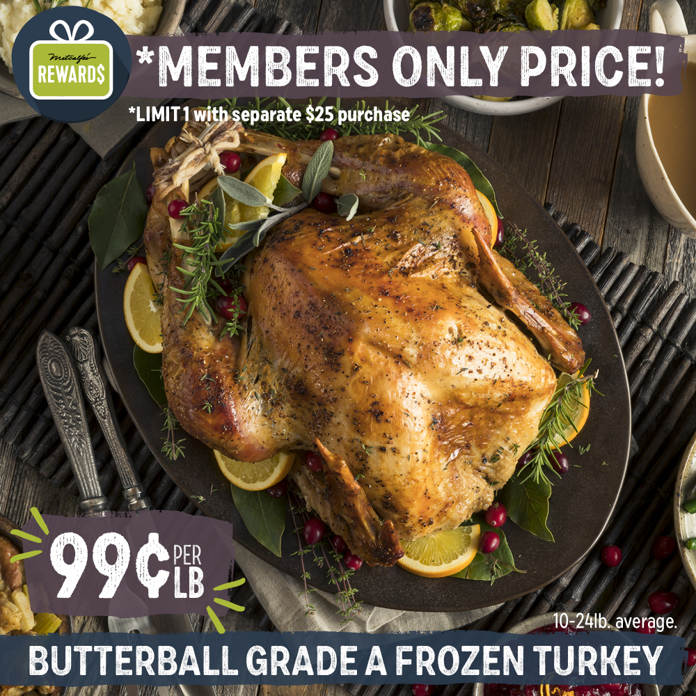 Rewards Members, get ready for seconds... and thirds... and those delicious Thanksgiving leftovers sandwiches. 🤤

Rewards membership required before purchase. Limit 1 with separate $25 purchase. Price valid through 11/22. Stretchy pants not included.