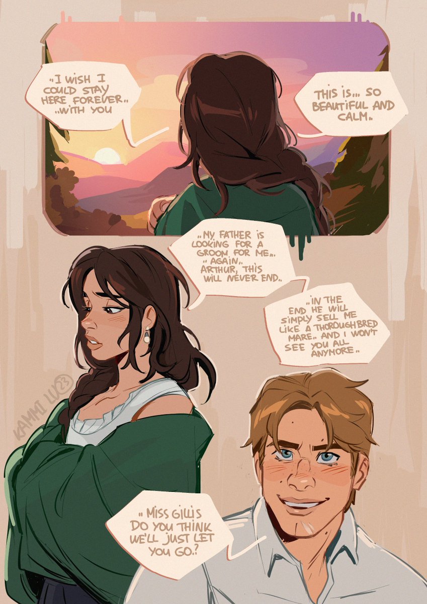 #rdr2 
pov: Arthur and Mary often went to the mountains together and spent whole days there, enjoying each other’s company and meeting orders and sunrises 🌼🌻
