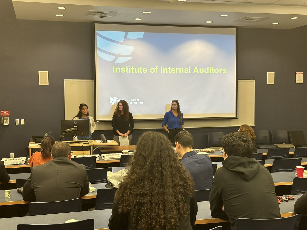 IIAMiami's tweet photo. Thank you to Alpha FIU and Beta Alpha Psi FIU for hosting the IIA Miami Chapter at their recent student workshop.  We loved speaking to the students about a career in internal auditing, providing the students with a free IIA Chapter membership, and sharing our scholarship! https://t.co/sD3hLUpTVv