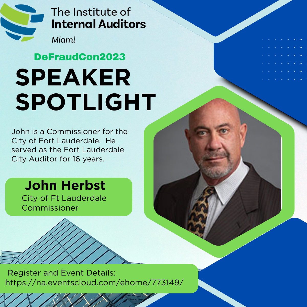 IIAMiami's tweet photo. We are thrilled to be hosting John Herbst at #DeFraudCon2023 on 12/1.   You will not want to miss his presentation!  If you are not familiar with his story, follow the link - https://t.co/SLZF97QO3X

Register at - https://t.co/EDMTgcX6yu https://t.co/JHsqadA3Zs