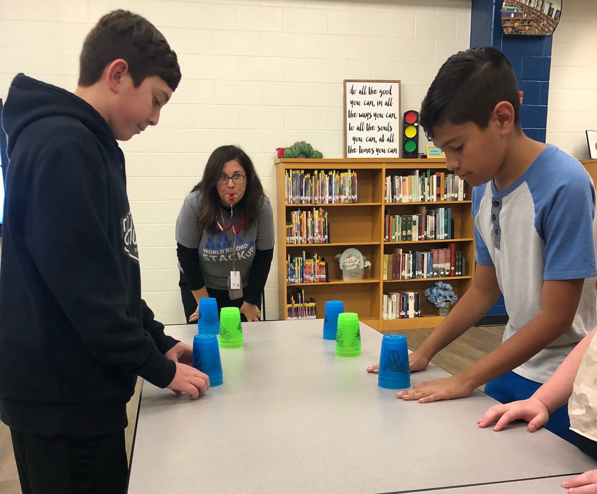 themerrylibrary's tweet photo. Another successful year trying to help @theWSSA break another World Record!! #noquietlibraryhere #StackUP2023 https://t.co/ZR8iRtck85
