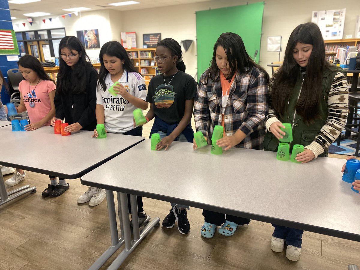 themerrylibrary's tweet photo. Another successful year trying to help @theWSSA break another World Record!! #noquietlibraryhere #StackUP2023 https://t.co/ZR8iRtck85