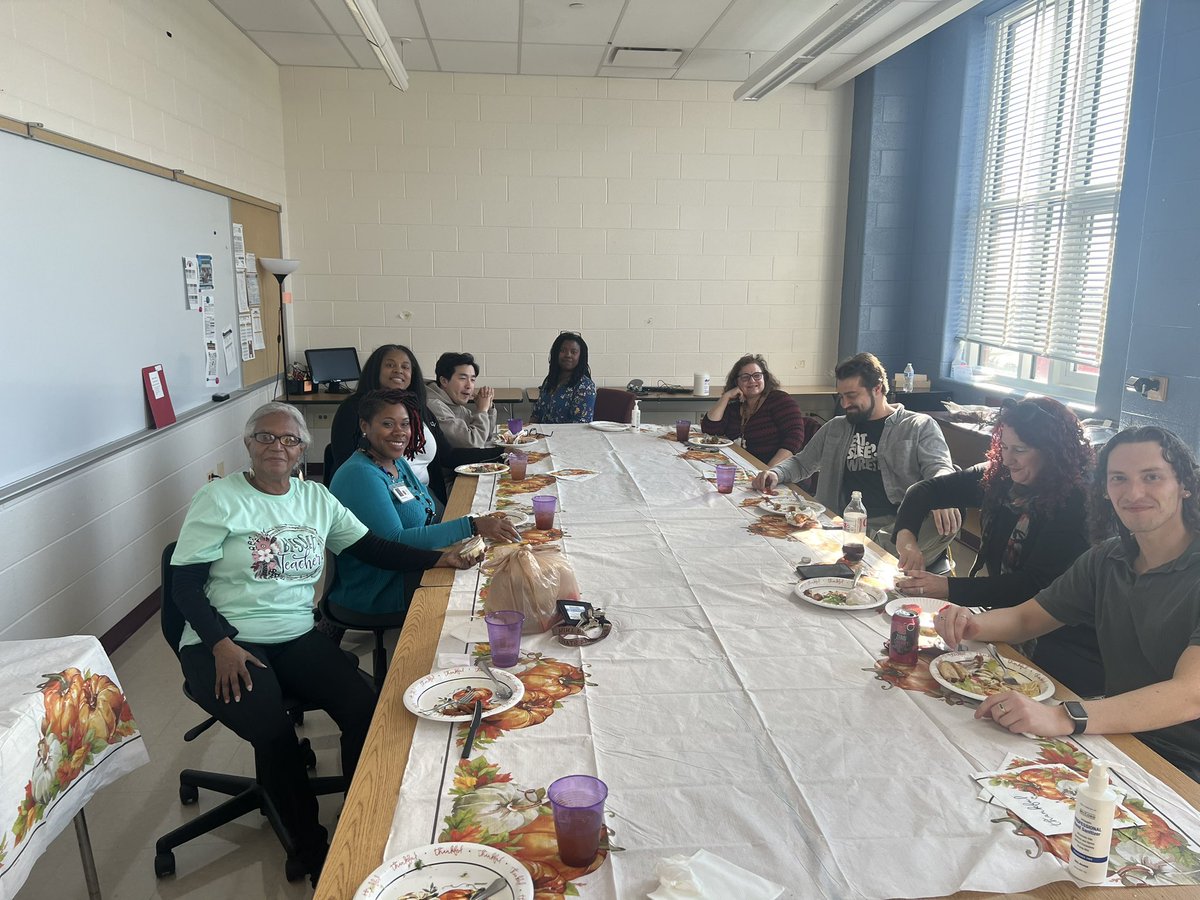 Tashia_Tillett's tweet photo. Friendsgiving 2023! Art, Business, Computer Science, Music, Engineering, CCRD, Video Productions, and TechEd.
These teachers work so hard every day during classes and lunch with students. I am thankful that they took time today for good ole fellowship. #pbhs @SammyHuh @PBHS_TECH https://t.co/xoatcnblzw