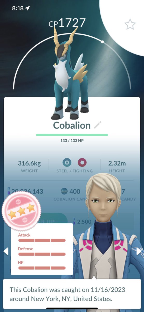 GuarCristian's tweet photo. Not a shundo but i will take it 🤩🎉💯
#PokemonGO #PokemonGOApp #Hundo #NotShundo https://t.co/PyIHLAxBus