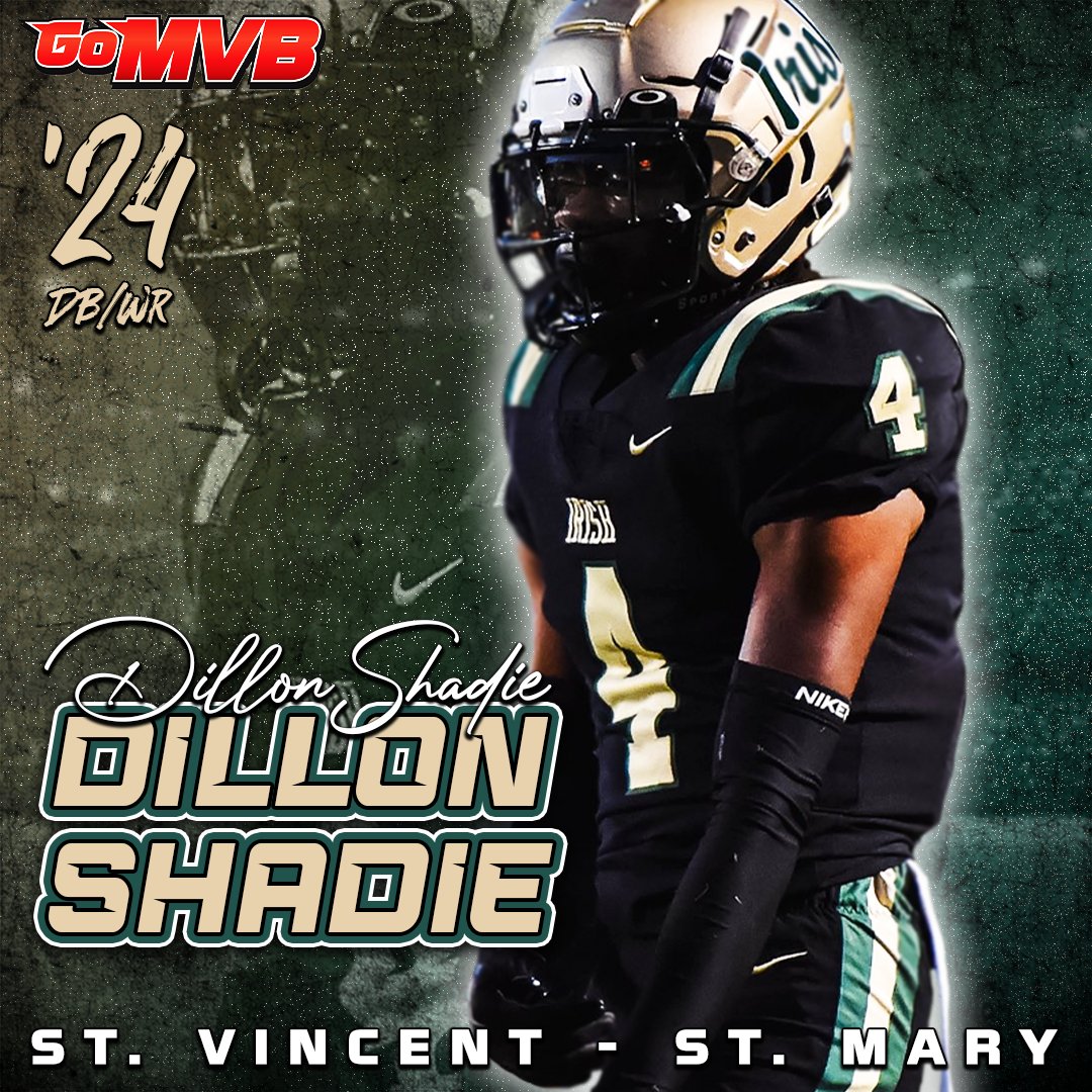 🚨Player Spotlight🚨⁠
DILLON SHADIE
'24 DB/WR
St. Vincent-St. Mary HS
More Info: app.gomvb.com/profile/dillon…
Follow: <a href="/DillonShadie/">Dillon Shadie</a>
⁠
#gomvb #hsfootball #studentathlete #collegerecruit #collegerecruiting #athlete