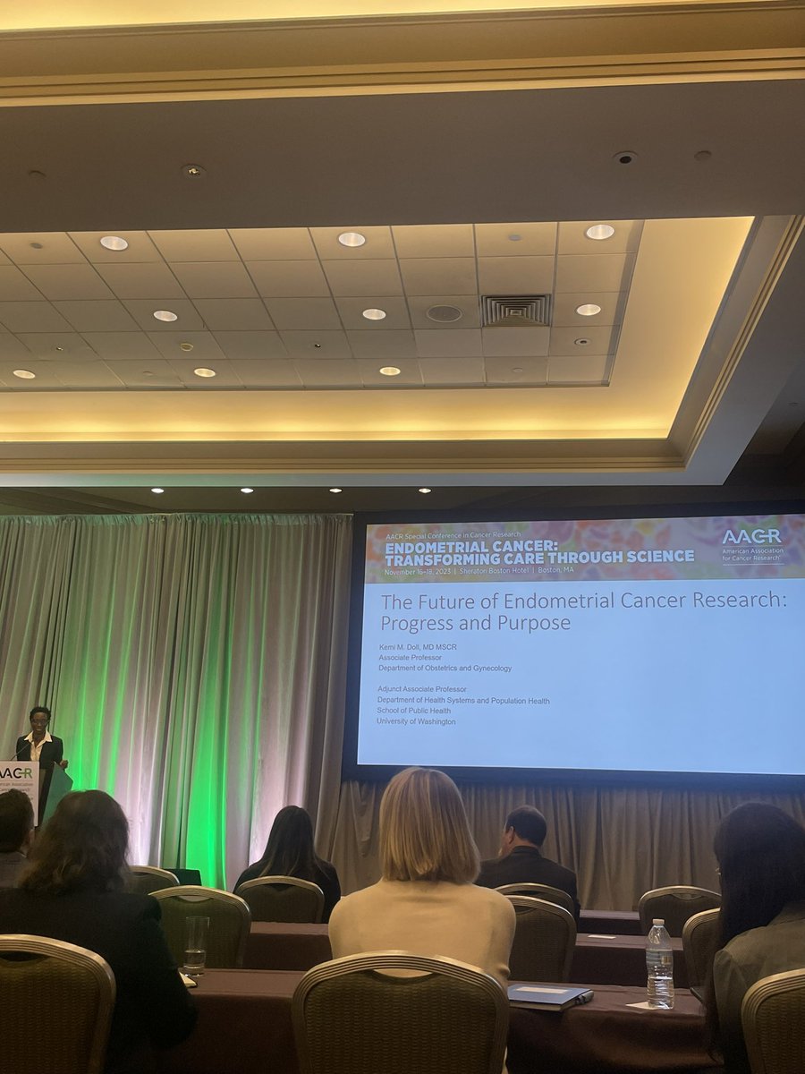 VeeMuj's tweet photo. Fantastic start to #AACRec23 with keynote by Dr. @KemiDoll on the future of endometrial cancer research and perspectives to consider https://t.co/iD0TleRBaT