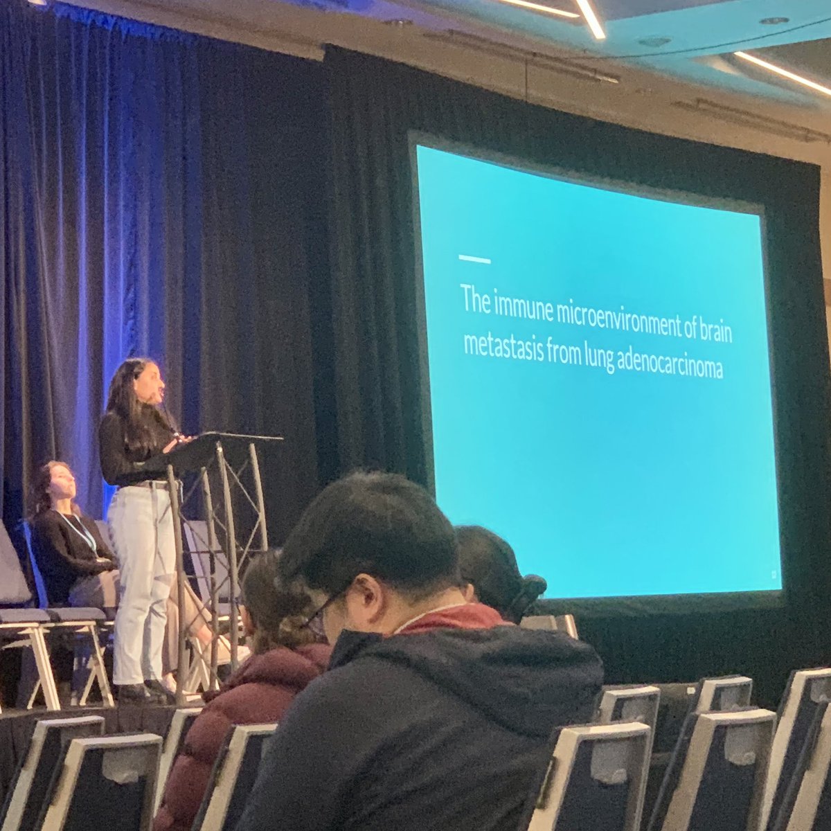 Michelle and <a href="/Souza_pVanessa/">Vanessa G. P. Souza</a> highlighting understudied factors in lung cancer with a great tag-team talk at <a href="/BCCancer/">BC Cancer</a> Research Summit 2023 🫁