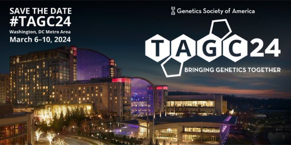 Genetics2023's tweet photo. If you are able to do so, take the great opportunity to attend #TAGC24.  Held just once every 4 years this is one of the very best #genetics and #genomics meetings in the world. You can submit a poster and register now https://t.co/HPFopRGwyb.  Please re-‘tweet’ https://t.co/9aRSqnJoJl