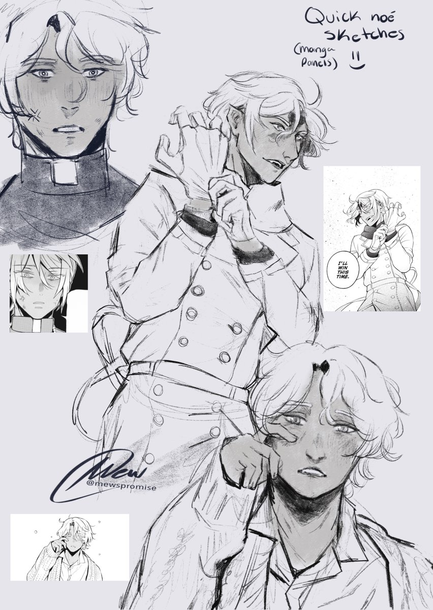 I haven’t drawn vnc in a bit and honestly I needed to remember how to draw Noé- I think these sketches are pretty good but I have room to improve in drawing Noé

#casestudyofvanitas #vnc #noévnc