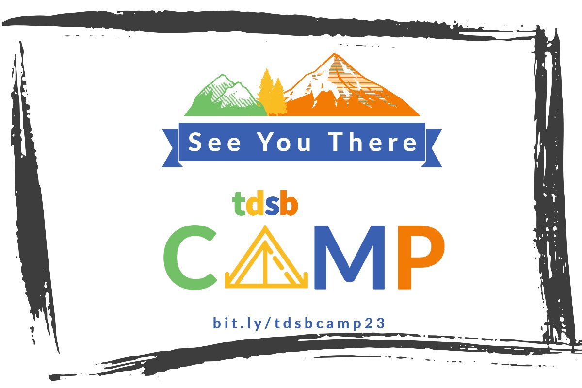 Join us on Sat. Nov 25 for TDSB Camp! Take a sneak peak at the sessions taking place on the #tdsbcamp website! Registration closes Monday! Cost $25. Lunch is provided! Register today! bit.ly/tdsbcamp23