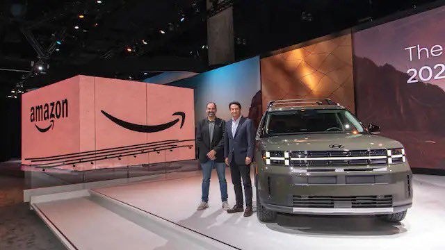 CerfiaFR's tweet photo. 📦🚙 FLASH | #Amazon va commercialiser des voitures neuves sur son site américain à partir de 2024. #Hyundai sera la première marque disponible sur la plateforme. https://t.co/eXn51HsmKy