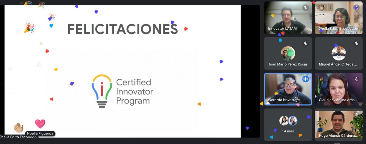 HugoCardenas100's tweet photo. Y así... con una emotiva ceremonia y exposición de proyectos concluyó la Academia Virtual de Innovación de Google Latinoamérica 2022
¡¡¡Muchas felicidades a todos los Innovadores!!! #eduexploradores @EdithMtz09 @ericka_trevino @Gabypucp @LetiLombardiok @genavarr @iadc0702 https://t.co/ucZUQnSjYe