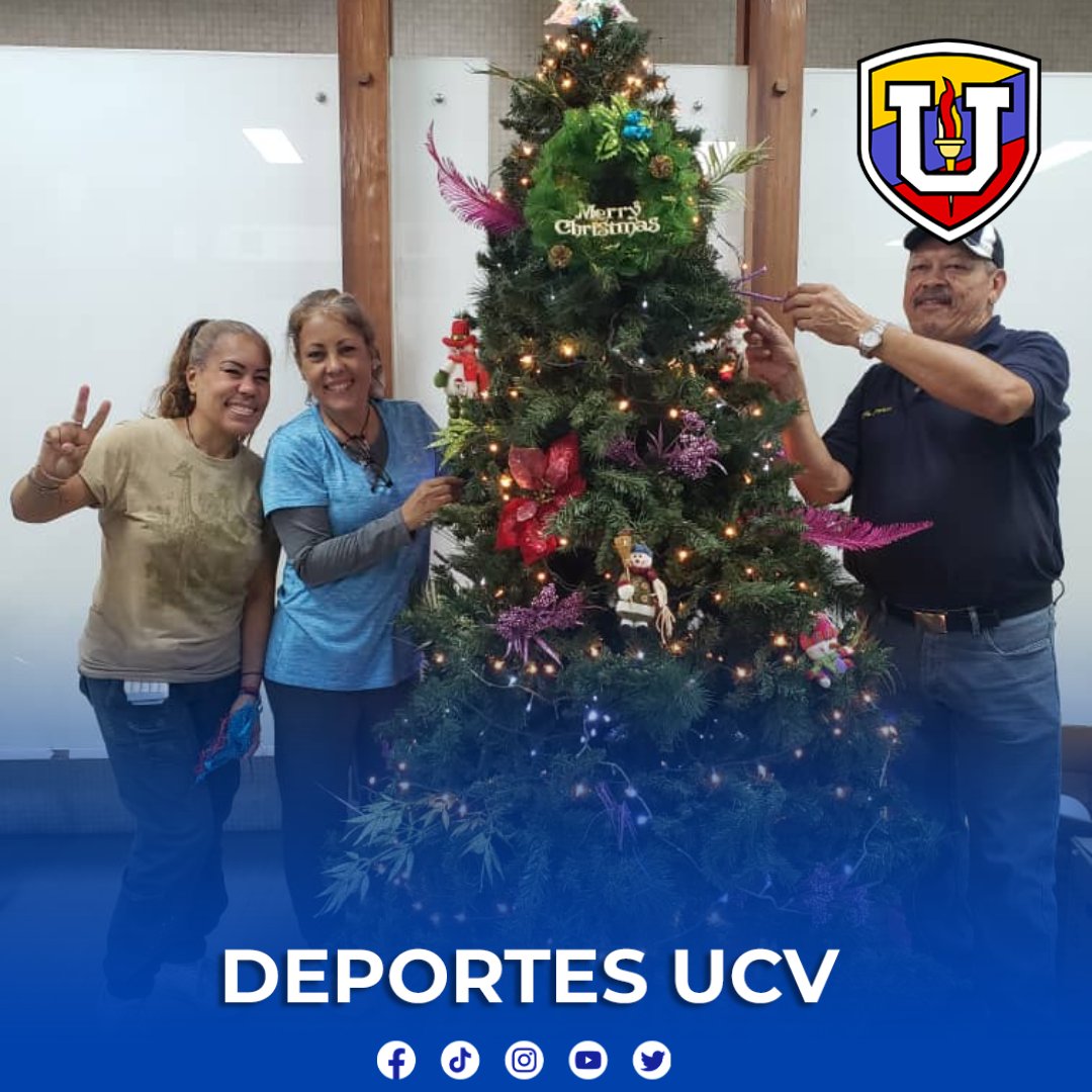 Llegó la Navidad a @ddeportesucv le deseamos a todos una feliz navidad 2023 #navidad2023 #deportesucv #estudiantesucv