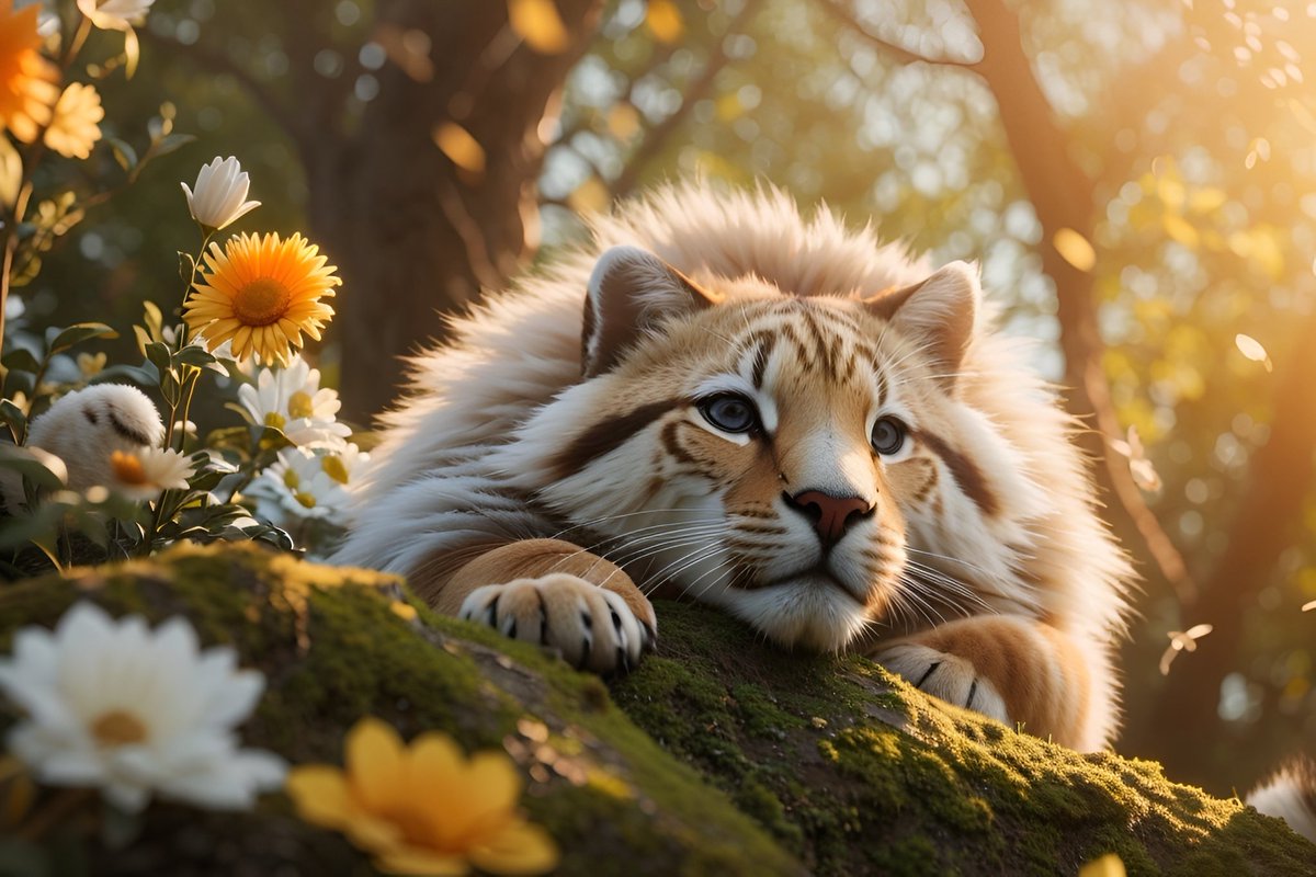 aitrendr's tweet photo. Rise and shine with the allure of a brand new day, the morning sun illuminates the playful antics of tiger cubs. Let their joyous spirit inspire your day with warmth and wonder 🐅🌿 #GoodMorningMagic #NatureMarvels #AIArtwork #AIArtCommuity https://t.co/vLDdoECnzR
