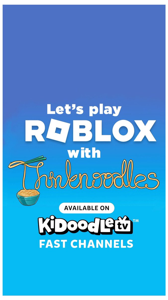 GUYS! My Roblox marathon is now LIVE on #KidoodleTV! @kidoodleTV #SafeStreaming #newonKTV