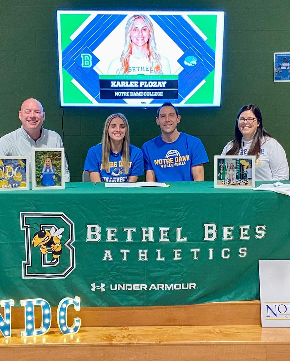 Dwightplozay's tweet photo. Congratulations @karleeplozay for signing her letter of intent to play @NDCVolleyball proud of your dedication and hardwork! https://t.co/b5SsMPT3SY