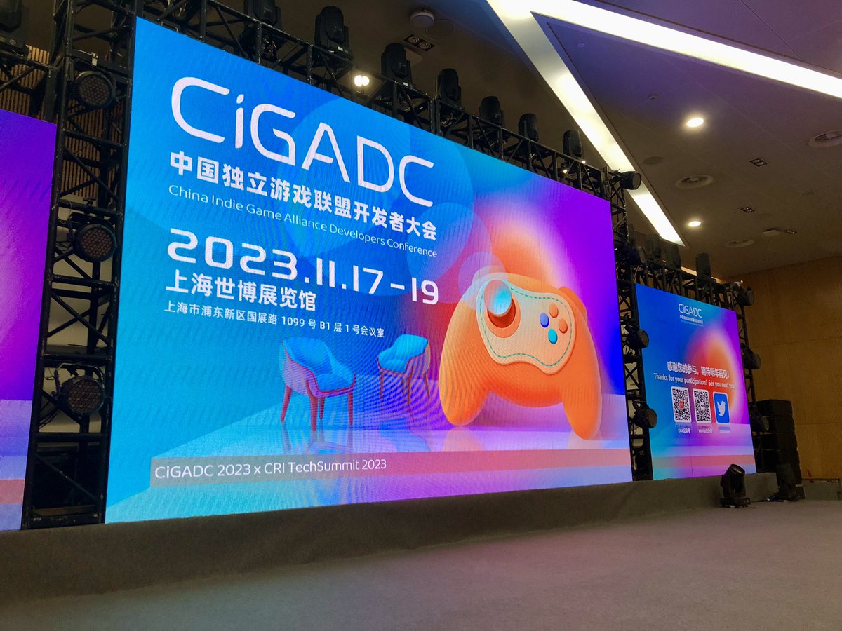 Day 1 of <a href="/CiGAConnect/">CiGA中国独立游戏联盟</a> conference! <a href="/bsg_michael/">bsg_mikey</a> will be presenting today along with amazing devs from China and abroad!