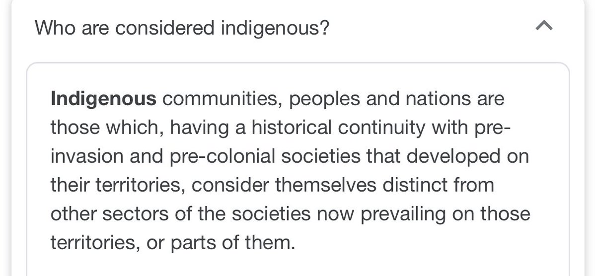 vanessa_p_17's tweet photo. @stellarslumber @jaimeleslivre5 @TB22993689 @KarenRylander @llggeorgia @shxmsm Being indigenous isn’t simply “who was here longer?” See below for commonly accepted and used criteria &amp; definitions https://t.co/O9slwHUjnr