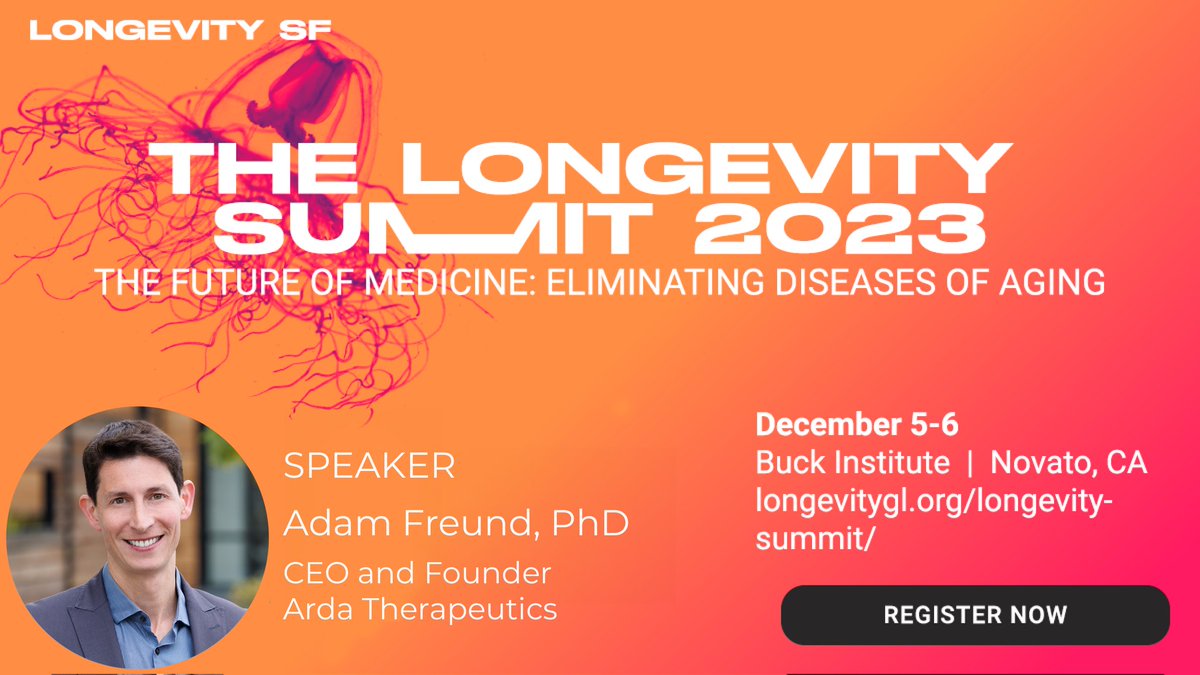 Arda Therapeutics (@arda_tx) on Twitter photo Arda CEO <a href="/Adam_M_Freund/">Adam Freund</a> will be speaking at <a href="/LongevityGL/">Longevity Global</a>'s Summit Dec. 5-6th at the Buck Institute for Research on Aging. Learn more and register at longevitygl.org/longevity-summ…." Arda CEO <a href="/Adam_M_Freund/">Adam Freund</a> will be speaking at <a href="/LongevityGL/">Longevity Global</a>'s Summit Dec. 5-6th at the Buck Institute for Research on Aging. Learn more and register at longevitygl.org/longevity-summ…."