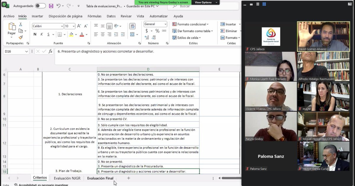 cpsseajal's tweet photo. 🧐👥 Hoy tocó revisar, junto con el Comité Evaluador Ampliado, la documentación de los perfiles aspirantes a #PRODEUR, bajo los criterios que aprobamos para la elaboración de nuestro Informe de Opinión Técnica; mismo que presentaremos mañana en sesión del @cpsseajal.📑 https://t.co/C5uf5vm6A8