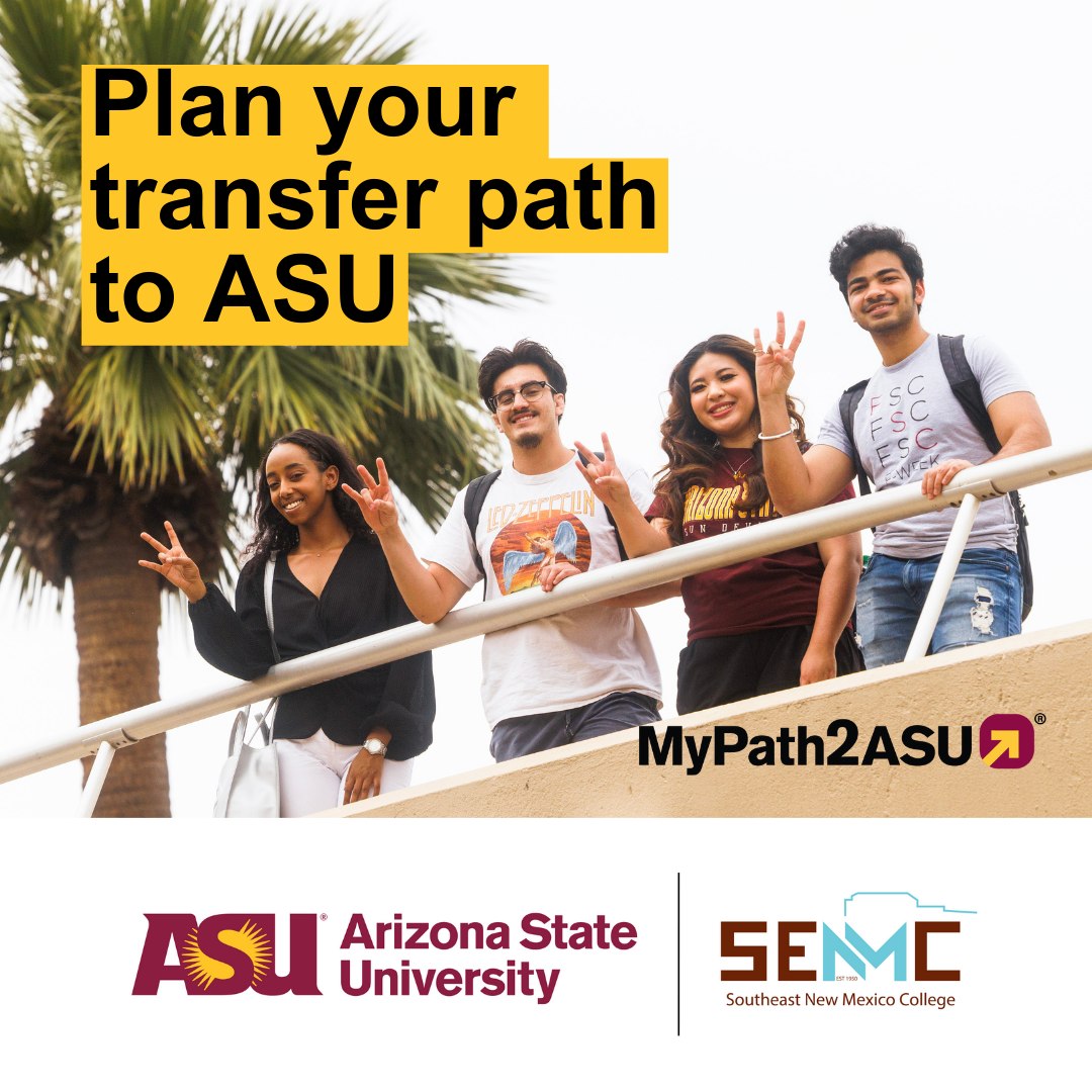 senmcollege's tweet photo. JUST ANNOUNCED -@senmcollege and @ASU
Partner on MyPath2ASU Pathways Program!🎉 Learn more about this partnership and MyPath2ASU: https://t.co/Kj3BLNb1yy 📷#TransferSuccess #FutureSunDevils #GoDevils #ASU #SENMC #NM #ASUOnline https://t.co/boUu3lheZa