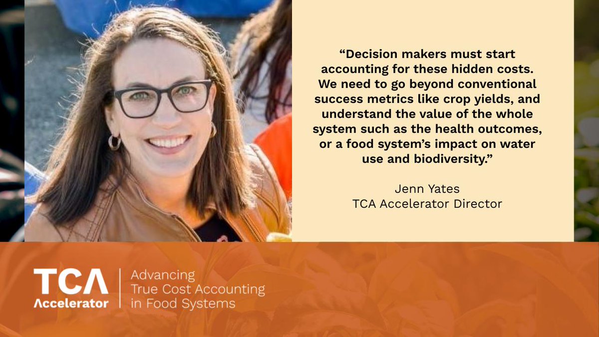 ⚠️#TrueCostAccounting reveals that 1/5 hidden costs in our food system are environment-related:

- greenhouse gas and nitrogen emissions
- land-use change
- water use

Transforming our food systems is urgent. Sign up to find out more: tcaaccelerator.org